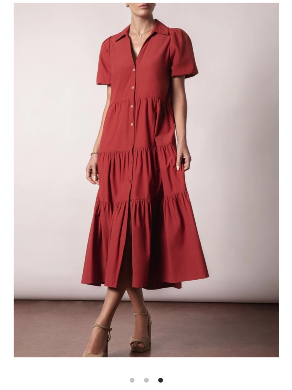 Brochu Walker Havana Midi Dress - Brick Red